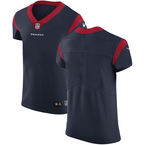 Nike Texans Blank Navy Blue Team Color Men's Stitched NFL Vapor Untouchable Elite Jersey - Click Image to Close